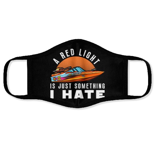 Drag Boat Racing Racer Speed Boat Driver Face Masks