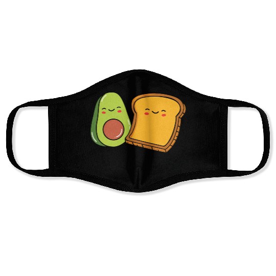 Siblings Avocado Toast Combo Big Sister Brother Face Masks