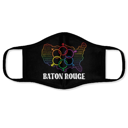 Baton Rouge Pride Month Pride Flag LGBT Community Face Masks