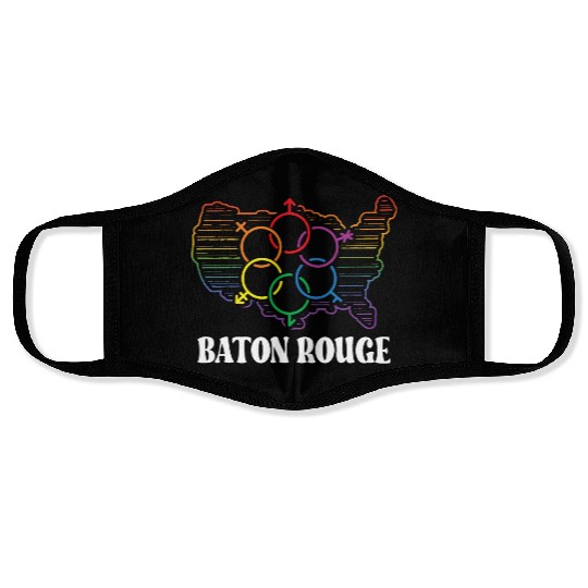 Baton Rouge Pride Month Pride Flag LGBT Community Face Masks