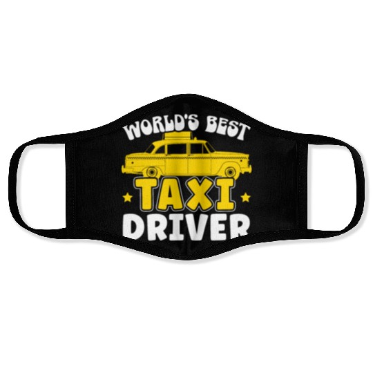 World's Best Taxi Driver Taxicab Cab Driver Cabbie Face Masks