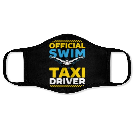 Official Swim Taxi Driver Taxi Taxicab Cab Driver Face Masks