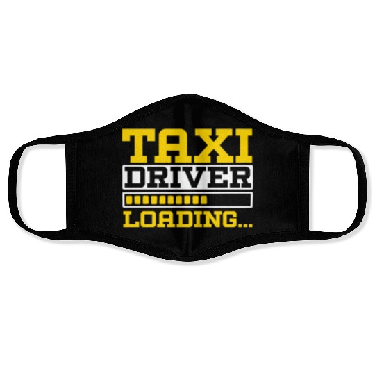 Taxi Driver Loading Taxicab Cab Driver Cabbie Face Masks