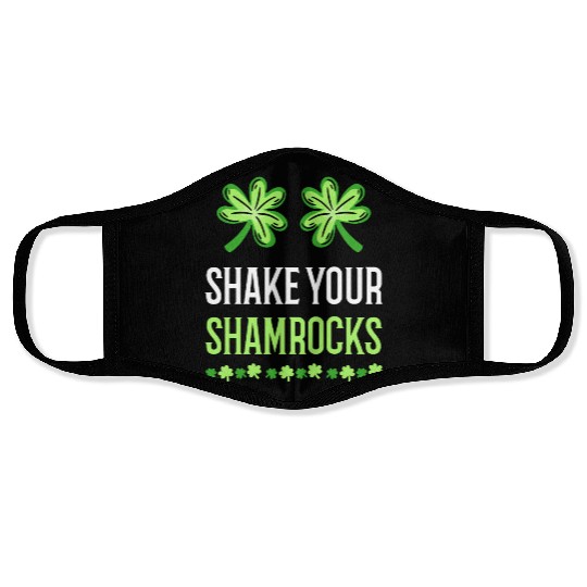 Funny Irish Saint Patricks Day Shake Your Face Masks
