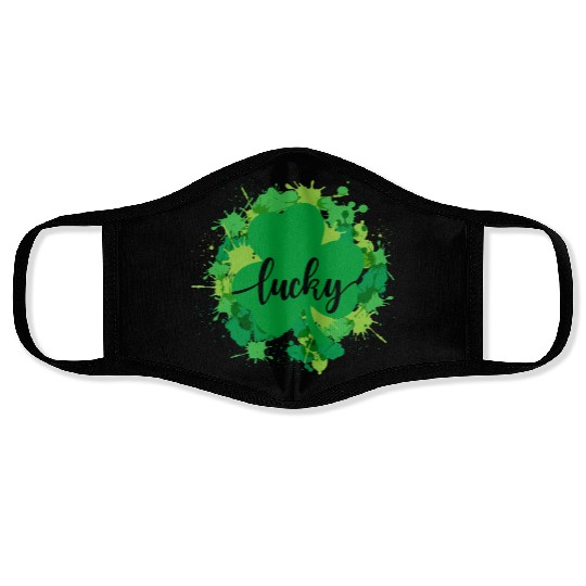 Watercolor Saint Patrick Day Face Masks