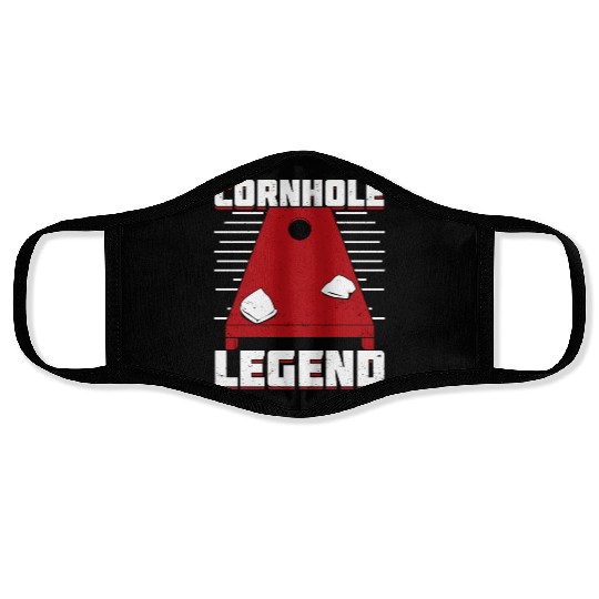 Cornhole Legend Bean Bag Toss Player Gift Face Masks