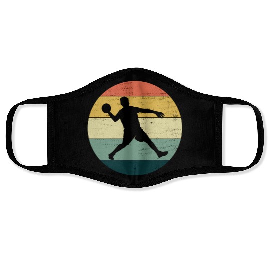 Dodgeball Player Coach Team Sports Vintage Retro Face Masks