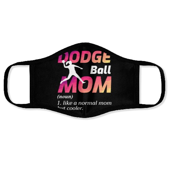Dodgeball Mom Mothers day Funny Face Masks