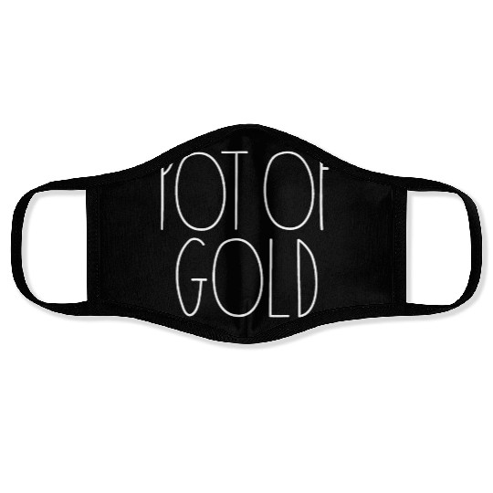 Pot of Gold White Rae Dunn Inspired Minimalist Face Masks