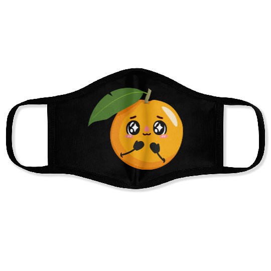 Cute Orange - Funny Fruits Design Face Masks