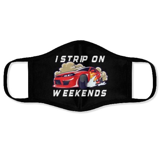 Race Car Dirt Track Racing Funny Racer Race Car Face Masks