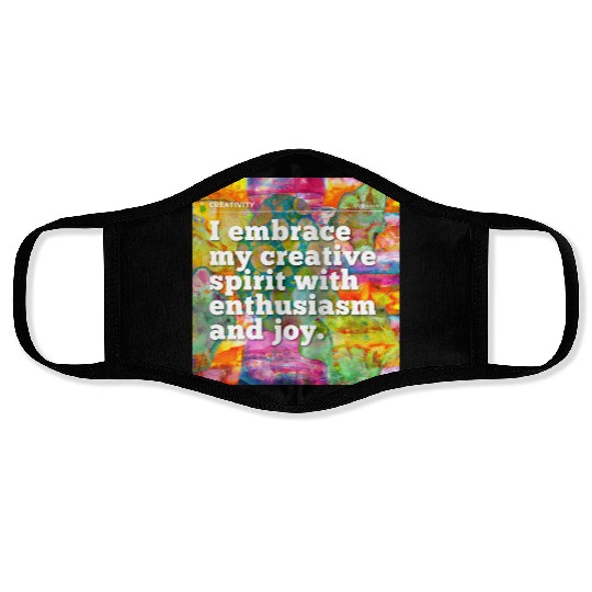 i embrace my creative spirit Face Masks