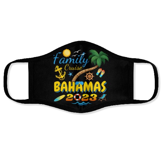 Family Cruise Bahamas 2023 Matching Group Summer Face Masks