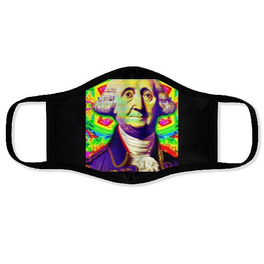 Trippy George Washington Face Masks