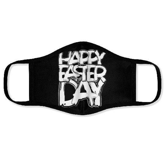 Happy Easter Day White Face Masks