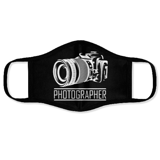 Funny Camera photography quote gift Face Masks