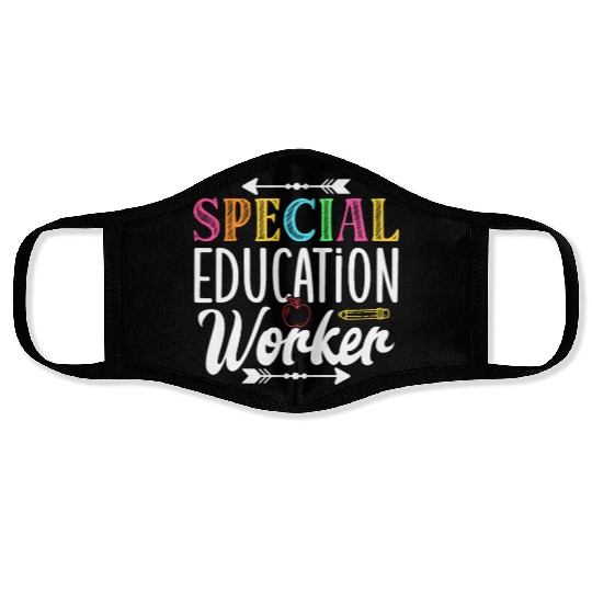 Special Education Worker Sped Teacher Awareness Face Masks