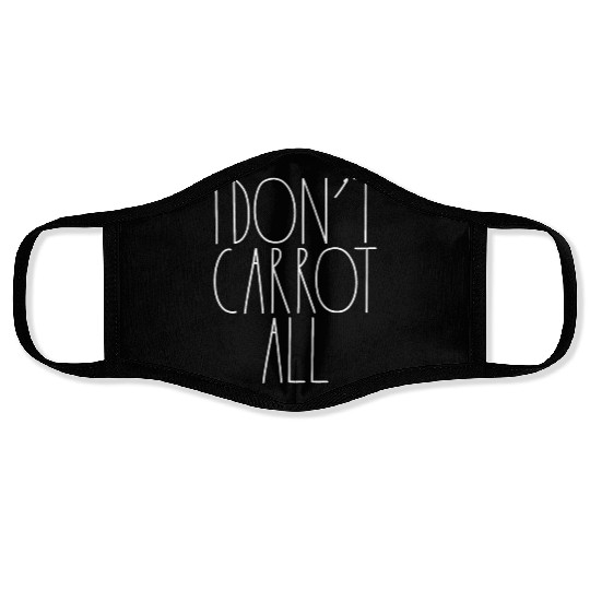 I Don't Carrot All White Rae Dunn Inspired Decor Face Masks