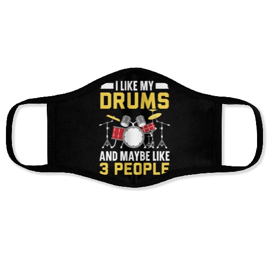 Drummer Musical Instrument Musician Drum Player Face Masks