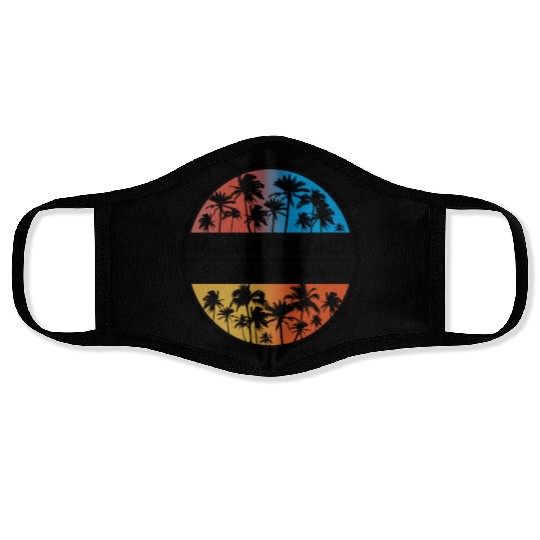 Kiawah Island South Carolina Palm Tree Stylish Face Masks