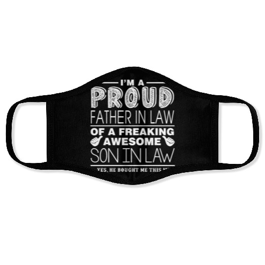 FATHER IN LAW SON IN LAW Face Masks