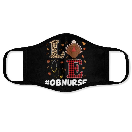 OB Nurse Thanksgiving Costume Face Masks