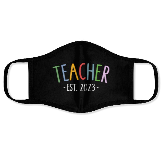 Teacher 2023 For New Teacher Graduation Face Masks