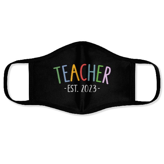 Teacher 2023 For New Teacher Graduation Face Masks