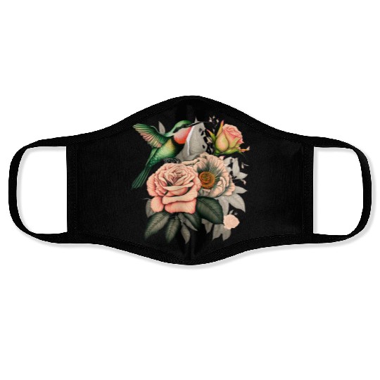 Plants Roses Flowers Face Masks