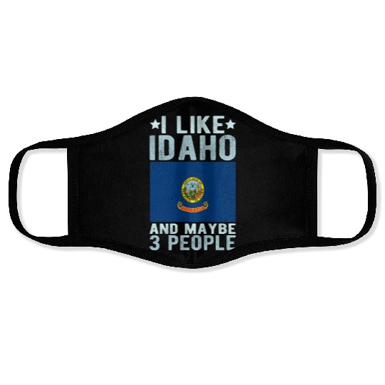 Idaho Flag US State Face Masks