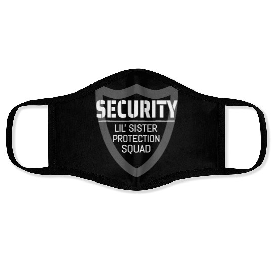 Security Lil' Sister Protection Squad Big Brother Face Masks