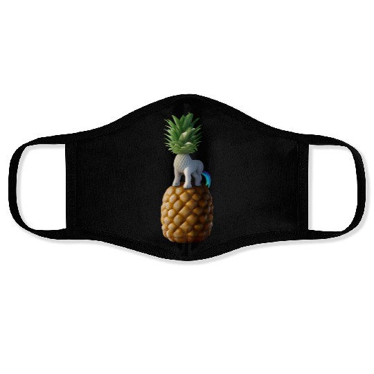 Pineapple unicorn - tropical unicorn Face Masks