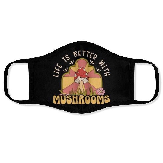 Cottagecore Mushroom Aesthetic Nature Conservation Face Masks