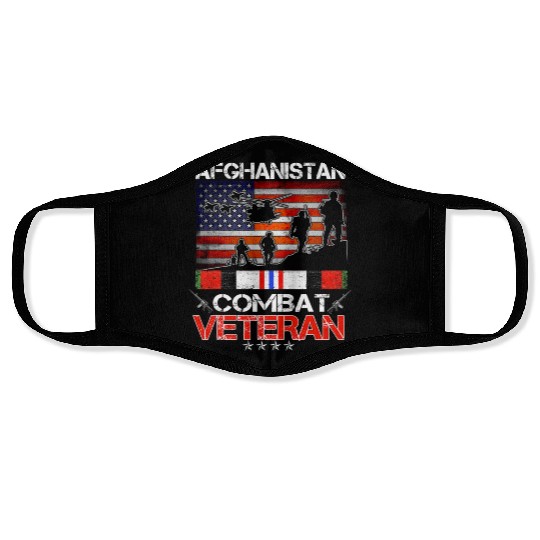 afghanistan combat veteran us veteran military Face Masks