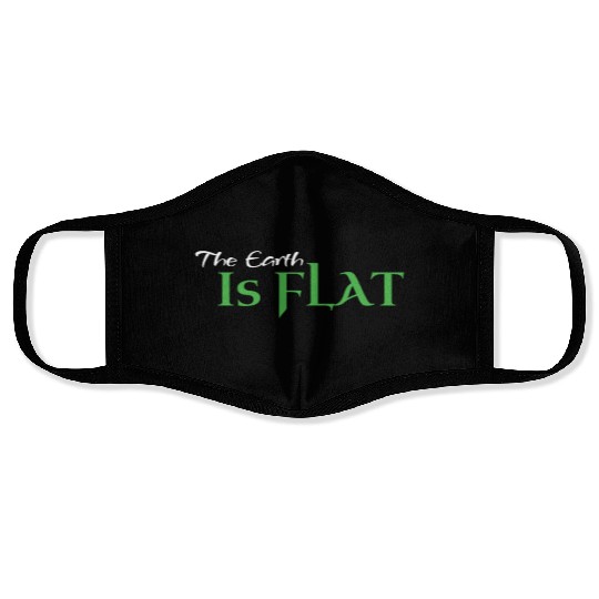 Flat Earth Green Face Masks