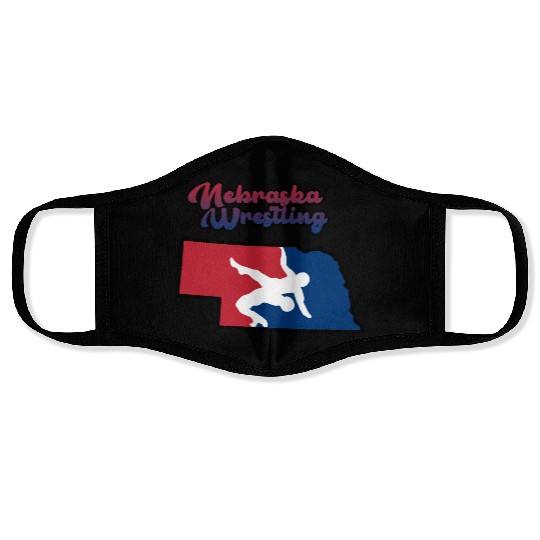 Nebraska Wrestling (USA Colors) Face Masks