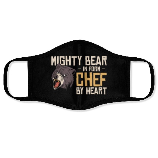 Chef Beast Animal Lover Bear Cooking Meals Face Masks