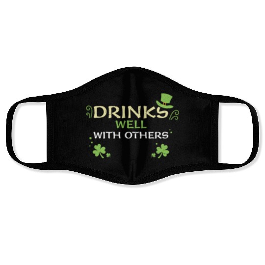 Drinks Well With Others Face Masks