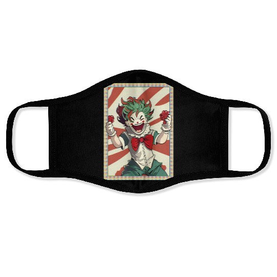 Happy joker card Face Masks