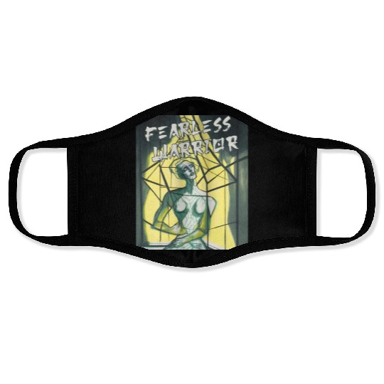 Fearless Warrior Conquering Atychiphobia Face Masks