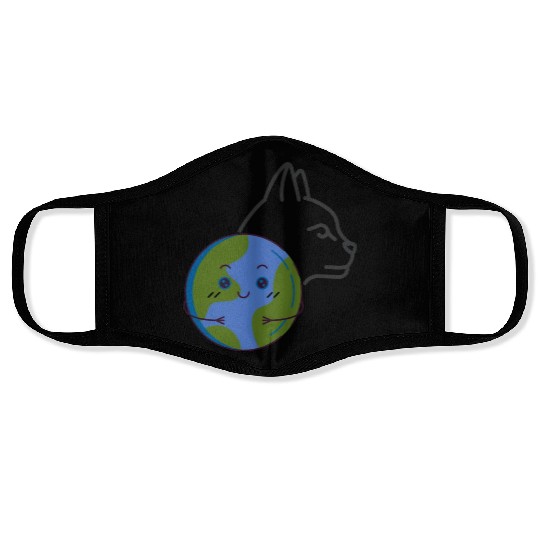 Save The Earth Its The Only Planet With Cat Face Masks