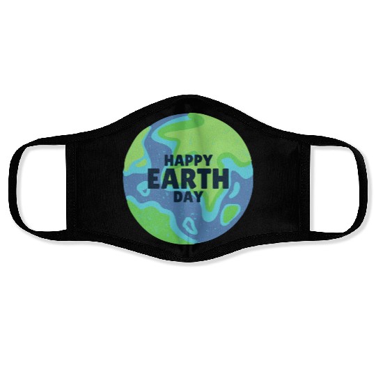 Happy Earth Day Face Masks