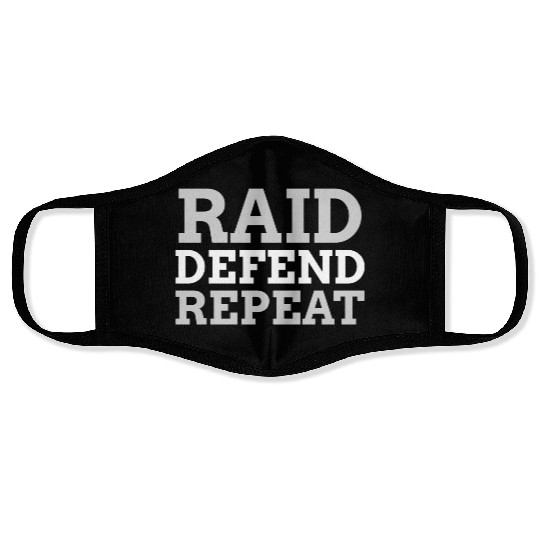 Raid Defend Repeat | Kabaddi Sport Face Masks