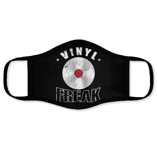 Vinyl Freak Vinyl Record Music Sound Carrier Face Masks