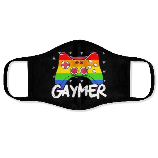 Gaymer Video Game Rainbow Pride Month LGBTQ Gay Face Masks