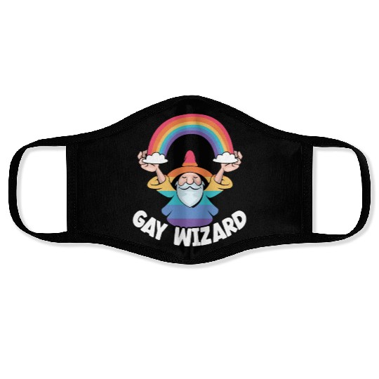 Gay Wizard Rainbow Pride Month LGBTQ Gay Pride Face Masks