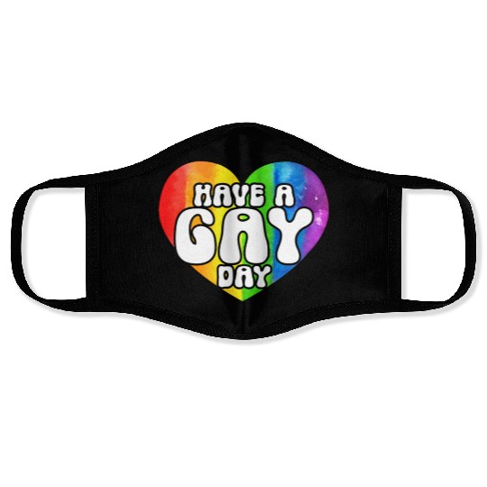 Have A Gay Day Rainbow Pride Month LGBTQ Gay Pride Face Masks