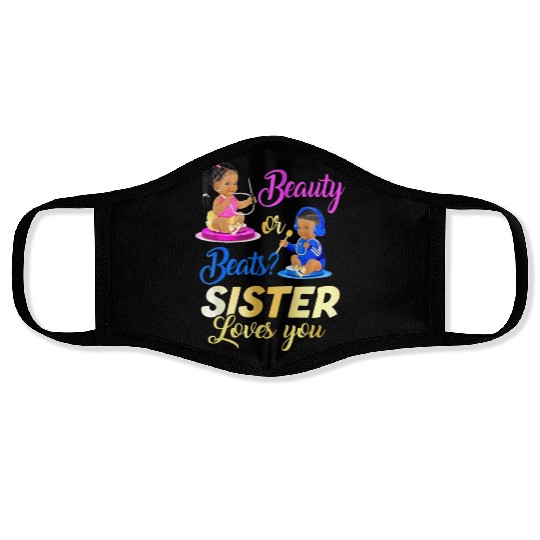 Cute Beauty Or Beat Sister Loves You Face Masks