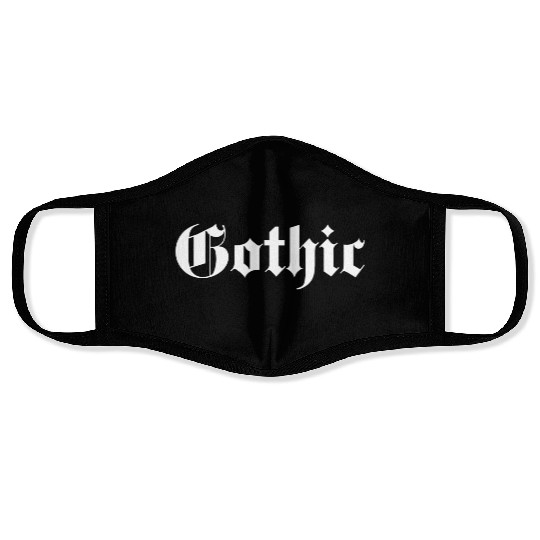 Gothic typography design Face Masks