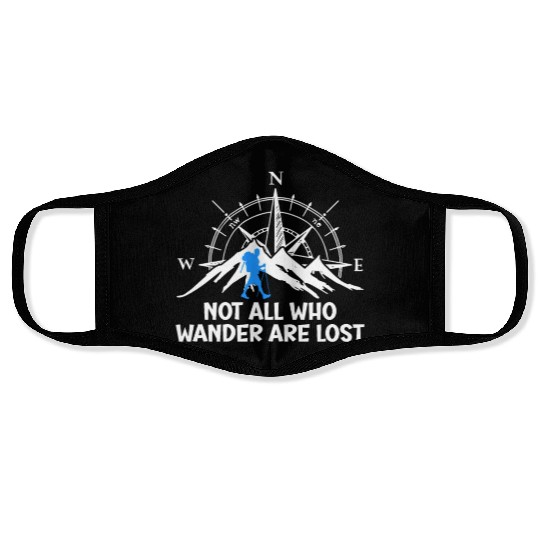 Hiker funny Wanderlust Mountaineer Hiking Face Masks